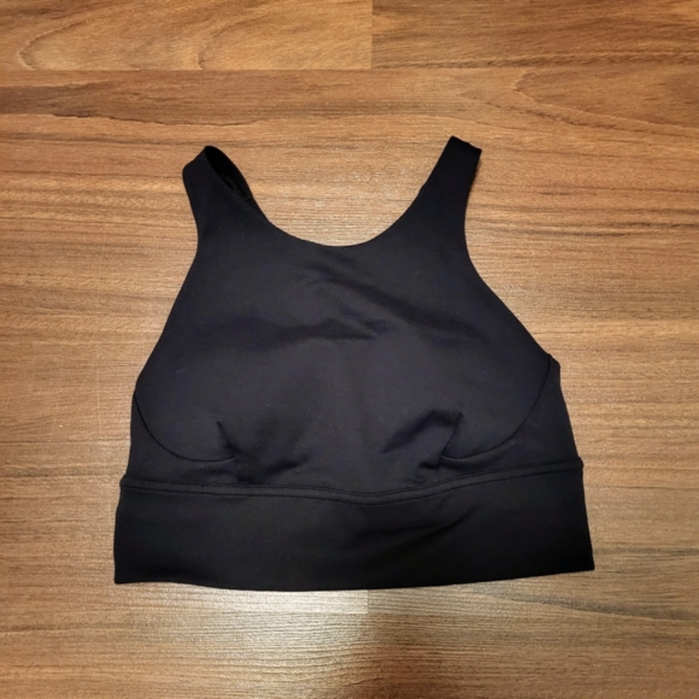 Lululemon Wunder Train Long-Line Sports Bra Black 6